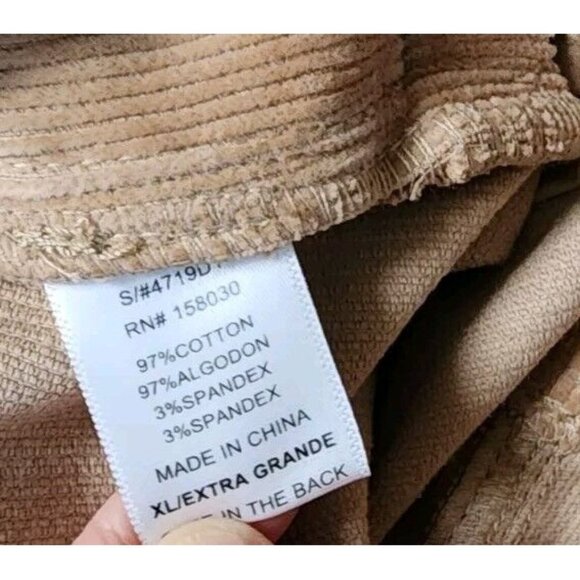 Womens Corduroy Overall Jumper Dress By Love Tree Brown Size Large - Picture 6 of 6